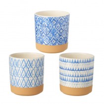 Mix Of 3 Round Ceramic Pots
