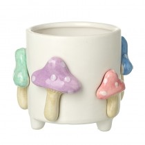 Small Multi Colour Mushroom Pot