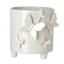 Small White Butterfly Pot