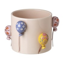 Floral Balloons Pink Ceramic Pot