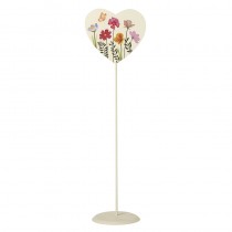 Floral Metal Heart Stand Lrg