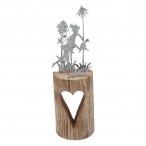 Metal Fairy On Cut Out Heart