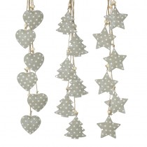 Spotty Heart Tree & Star Garland Mix