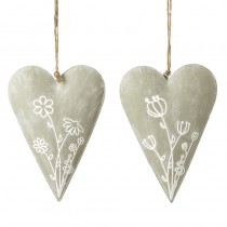 Hanging Metal Floral Heart Mix