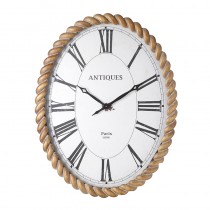 Wood Rope Effect Large Clock