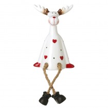 White Deer With Hearts And Dangly Legs