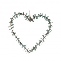 Heart Wreath With Green Leaves