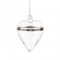 Clear Glass Heart Casket