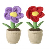 Fabric Flowers In Pots Mix 2 Door Stops