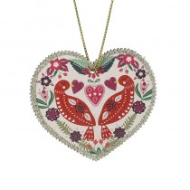 Sm Flowers Hearts & Birds Hanging Heart