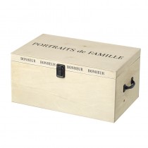 Wooden Portraits De Famille Box