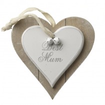 Hanging Wooden Heart Best Mum