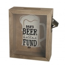 Wooden Money Box With Bottle Opener
