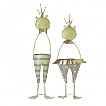 Tall Metal Frog Pot