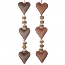 Bead & Fabric Heart Dec Mix
