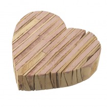 Lrg Wooden Slice Heart