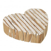 Lrg Wooden Slice Heart
