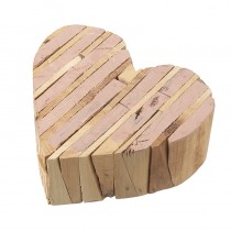 Sml Wooden Slice Heart