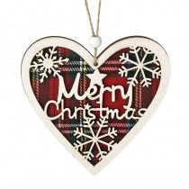 Merry Christmas Tartan Cut Out Heart
