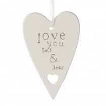 Hanging Ceramic Heart Plaque