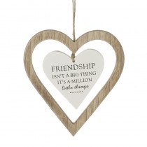 Hanging Heart Decoration 'friendship..'