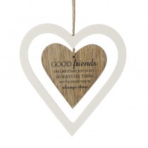 Hanging Heart Decoration 'good Friends..