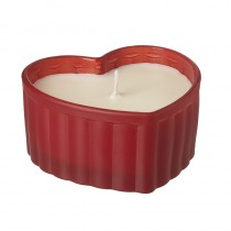 Glass Heart Dark Pink Candle