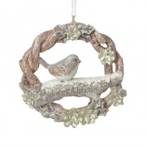 Hanging Bird In Wreath