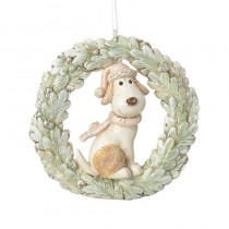 Dog In Wreath Hanger