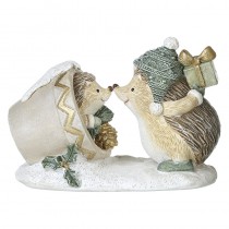 Hedgehog With Baby In Plant Pot