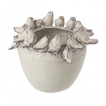 Small Pot With Birds