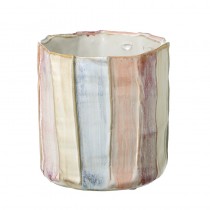 Ceramic Pink Striped Pot