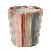 Ceramic Pink Striped Pot