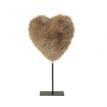 Fur Standing Heart Decoration