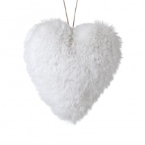 Sml White Heart Hanger