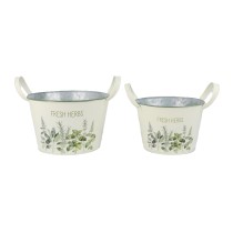 Metal Floral Set 2 Pots