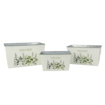 Metal Floral Set 3 Pots