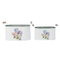 Metal Floral Set 2 Pots