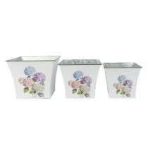 Metal Floral Set 3 Pots