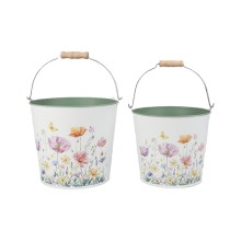 Metal Floral Pots Set 2