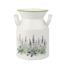 Metal Lavendar Design Pot