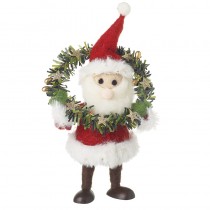 Wool Santa With  Wreath