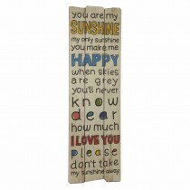 Wood Colourful Sign You Are My Sunshine