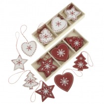 Wooden Hanging Star Heart Tree In Box