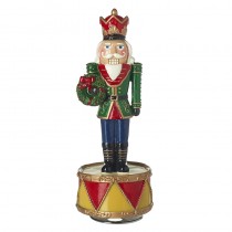 Spinning Musical Nutcracker With Wreath