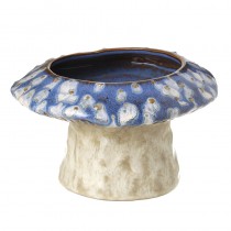 Blue Ceramic Mushroom Pot