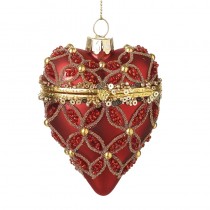 Red Casket Bauble With Sequins