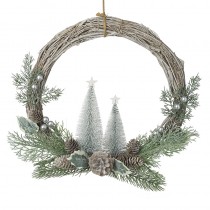 Grey Fir Tree Wreath