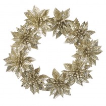 Gold Poinsettia Wreath