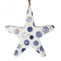 Blue & White Spotty Stary Hanging Dec